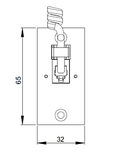 Technische Zeichnung Kabelübergang Technische Zeichnung Kabelübergang